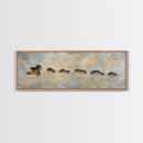 Rustic Fossil Texture Framed Canvas Print Earthy Neutral Wall Art, Modern Abstract Rock Art, Unique Office or Living Room Decor
