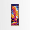 Fiery Eruption, Abstract Explosion, Framed Canvas Print, Nature Power Art, Bold Statement Wall Art, Home Office Decor, Modern Art