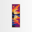 Fire Sky, Fiery Sunset, Vibrant Landscape, Dramatic Wall Art, Canvas Print, Living Room Decor, Abstract Nature, Bold Colors
