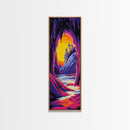 Cave Sunset, Moody Landscape Art, Vibrant Wall Art, Framed Canvas Print, Nature Aesthetic, Adventure Decor, Office Art, Modern Art