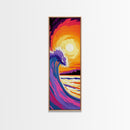 Sunset Road, Mountain Landscape, Wanderlust Art, Framed Canvas Print, Travel Aesthetic, Adventure Decor, Nature Lover Gift, Cabin Art