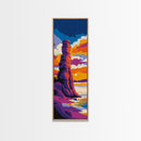 Desert Spire, Canyon Landscape, Sunset Glow, Framed Canvas Print, Adventure Decor, Western Style Art, Nature Inspired, Office Wall Art