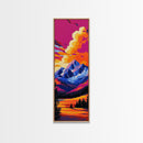 Majestic Peaks, Vibrant Mountain Landscape, Nature-Inspired Home Decor, Office Canvas Print, Wilderness Aesthetic, Gift Idea