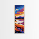 Golden Horizon, Serene Landscape Wall Art, Nature Scene, Cozy Home Accent, Bedroom Canvas Print, Sunset Aesthetic, Fall Home Decor