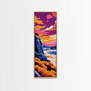 Ocean View, Sunset Sky, Coastal Art, Canvas Print, Living Room Wall Art, Nautical Art, Fall Colors, Bold Home Decor, Gift Idea