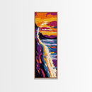 Waterfall Scene, Autumn Landscape, Nature Wall Art, Framed Canvas Print, Cozy Home Decor, Cabin Wall Art