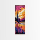 Wilderness Trail, Colorful Landscape, Nature Lover Art, Framed Canvas Print, Adventure Home Decor, Hiking Wall Art