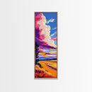Dramatic Sky, Vibrant Clouds, Colorful Nature Print, Framed Canvas Print, Modern Wall Art, Sunset Landscape, Bold Scenic Decor