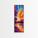 Cosmic Reflection, Celestial Sunset, Colorful Nature Print, Framed Canvas Print, Fantasy Wall Art, Dreamy Home Decor, Office Art