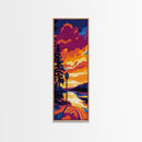 Roadside Sign, Sunset Highway Art, Scenic Landscape Painting, Rustic Wall Decor, Adventure Art, Living Room Wall Art, Canvas Print