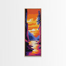 Canyon River, Sunset Nature Art, Landscape Painting, Outdoor Adventure Decor, Tranquil Living Room Art, Rustic Wall Art, Canvas Print
