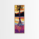 Tree Reflection, Surreal Nature Art, Dreamy Landscape Painting, Mystical Home Art, Meditative Room Art, Framed Canvas Print