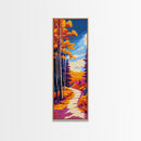 Autumn Path, Framed Canvas Print, Fall Wall Art, Nature Decor, Cozy Home Decor, Vibrant Fall Scene, Large Wall Art, Warm Tones