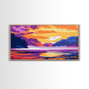 Mountain Lake, Canvas Print, Scenic Landscape Art, Serene Wilderness Wall Decor, Travel Painting, Nature Home Decor, Living Room Art