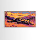 Desert Lizard, Southwestern Wildlife Art, Framed Canvas Print, Nature Wall Decor, Reptile Artwork, Arizona Aesthetic, Boho Wall Art