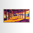 Rustic Barn, Golden Hour, Countryside Landscape, Cozy Farmhouse Art, Framed Canvas Print, Autumn Home Decor, Warm Wall Artwork