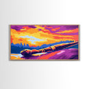 Wooden Paddle, Lake Sunset, Rustic Adventure, Canvas Print, Cabin Wall Art, Outdoorsman Decor, Nature Art, Wilderness Retreat, Canoe Art