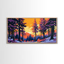 Forest Path, Golden Hour, Pine Trees, Canvas Print, Mountain Retreat Wall Art, Nature Lover Gift, Autumn Vibes, Outdoor Serenity