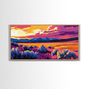 Desert Sunset, Wild Sage, Scenic Art, Framed Canvas Print, Southwest Decor, Rustic Wall Art, Vibrant Landscape, Nature Lover Gift