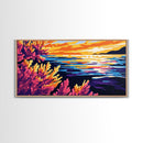 Sunset Reef, Ocean Reflection, Seaside Serenity, Coastal Art, Canvas Print, Dining Room Wall Art, Nautical Home Accent, Relaxing Vibes