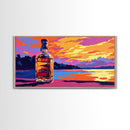 Sunset Marsh, Nature Wall Art, Tranquil Landscape, Colorful Home Decor, Serene Waters, Framed Canvas Print, Living Room Wall Art
