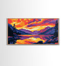 Lake Reflection, Mountain Sunset, Wilderness Art, Canvas Print, Nature Wall Art, Cabin Decor, Rustic Home Artwork, Serene Landscape
