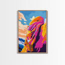 Colorful Mountain Peak, Canvas Print, Vibrant Nature Scene, Bold Landscape, Modern Home Decor, Adventure Wall Art, Nature Inspired Accent