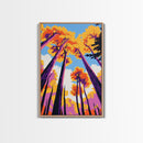 Autumn Trees, Vibrant Nature, Fall Landscape, Canvas Print, Living Room Wall Art, Modern Rustic Decor, Boho Artwork, Forest Painting