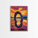 Surreal Loop, Dreamy Sunset, Fantasy Art, Abstract Landscape, Canvas Print, Unique Home Decor, Statement Wall Art, Modern