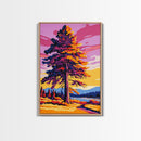 Majestic Tree, Golden Leaves, Autumn Serenity, Canvas Print, Nature Wall Art, Vibrant Fall Decor, Living Room Artwork