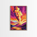 Volcano Eruption, Dramatic Nature Art, Canvas Print, Fiery Landscape Painting, Bold Wall Decor, Living Room Art, Adventure Inspired Decor