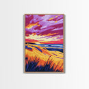 Mountain Sunset, Autumn Landscape, Colorful Nature, Sunset Wall Art, Canvas Print, Living Room Decor, Rustic Art, Vibrant Wilderness