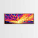 Sunset Explosion, Dramatic Sky, Colorful Abstract Landscape, Modern Home Decor, Canvas Print, Office Wall Art, Vibrant Art