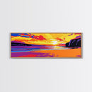Golden Shore, Ocean Sunset, Boho Home Decor, Sunset Lover Gift, Warm Tones, Relaxing Seaside, Living Room Art, Canvas Print