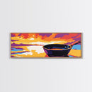 Sunset Pan, Kitchen Wall Art, Cooking Lover Gift, Modern Abstract, Warm Color Palette, Unique Artwork, Framed Canvas Print