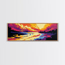 Stormy Sky, Sunset Glow, Abstract Landscape, Canvas Print, Living Room Wall Art, Nature Lover Decor, Autumn Art, Wilderness Painting
