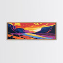 Sunset Valley, Dramatic Clouds, Wild Landscape, Framed Canvas Print, Rustic Home Decor, Colorful Art, Nature Lover Gift, Boho Aesthetic