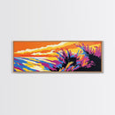 Coastal Sunset, Ocean View, Abstract Seascape, Canvas Print, Beach House Decor, Vibrant Art, Modern Wall Art, Colorful Landscape