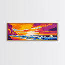 Coastal Sunset, Beach Wall Art, Ocean Scene, Canvas Print, Relaxing Decor, Summer Vibes, Seascape Painting, Living Room Artwork