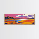 Marshland View, Nature Wall Art, Serene Landscape, Framed Canvas Print, Warm Colors, Tranquil Decor, Home Accent, Large Painting
