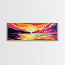 Ocean Wave, Sunset, Vibrant Colors, Canvas Print, Surfing Wall Art, Beach House Decor, Coastal Living Aesthetic, Ocean Lovers Gift