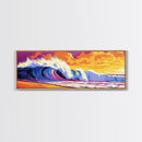 Majestic Waves, Surfing Paradise, Ocean Motion, Canvas Print, Beach House Wall Art, Coastal Theme, Relaxing Bedroom Art, Gift Idea