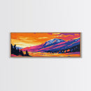 Mountain Valley, autumn colors, scenic nature, peaceful retreat, panoramic landscape, Nature Wall Art, Canvas Print, Framed Canvas Print