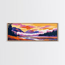Misty Mountains, Serene Landscape, Autumn Wall Art, Foggy Valley Painting, Nature Lover Gift, Framed Canvas Print, Office Wall Art