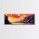 Cliffside Sunset, Golden Coast, Majestic Landscape, Canvas Print, Nature Wall Art, Bold Colors, Living Room Art, Scenic View, Travel Lover