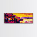 European Market Scene, Venice Wall Art, Vibrant Cityscape, Old Town Sunset, Travel Painting, Urban Home Decor, Modern Accent, Canvas Print