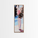 Pink Florals, Soft Vase, Elegant Home, Framed Canvas Print, Modern Wall Art, Minimalist Decor, Feminine Aesthetic, Cozy Living Room