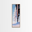 Snowy Pines, Winter Wonderland, Frosty Forest Scene, Seasonal Wall Art, Cozy Cabin Decor, Holiday Aesthetic, Canvas Print