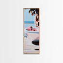 Ocean Breeze, Coastal Tranquility, Beach House Aesthetic, Canvas Print, Soft Pastel Colors, Modern Wall Art, Relaxing Home Decor