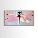 Dragonfly Art, Nature Wall Decor, Boho Insect Artwork, Minimalist Dragonfly Print, Botanical Aesthetic, Modern Canvas Print